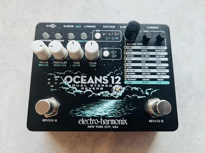 Electro-Harmonix Oceans 12 Dual Stereo Reverb Guitar Synth Effects Pedal - Image 1 of 3