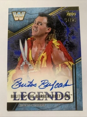 2017 Topps WWE Legends Brutus The Barber Beefcake Auto 4/25 - Image 1 of 4