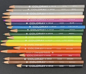 Vintage verschiedene Venus Coloray 18 Teile Buntstifte Nr. 1500 gebraucht - Bild 1 von 9