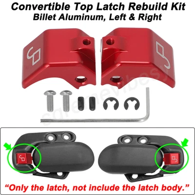 For 1990-2005 Mazda Miata Soft Top Convertible Roof Latch Lock Kit Left & Right - Image 1 of 4