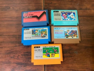 5 Set of Famicom Mario bros. Urban champion Challenger Ice climber Devil world - Image 1 of 4