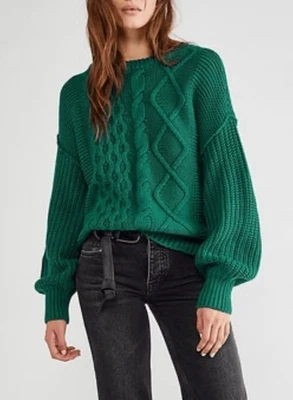 Free People Dream Cable Crewneck Sweater - Image 1 of 4