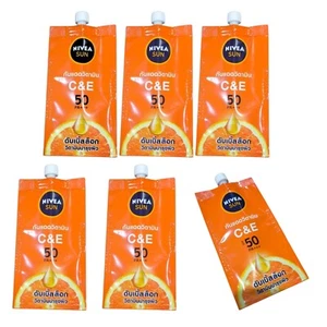 Nivea Sun C&E Facial Sunscreen SPF50 PA+++ 6x7ml Brightening UV Protect Vitamin - Picture 1 of 7