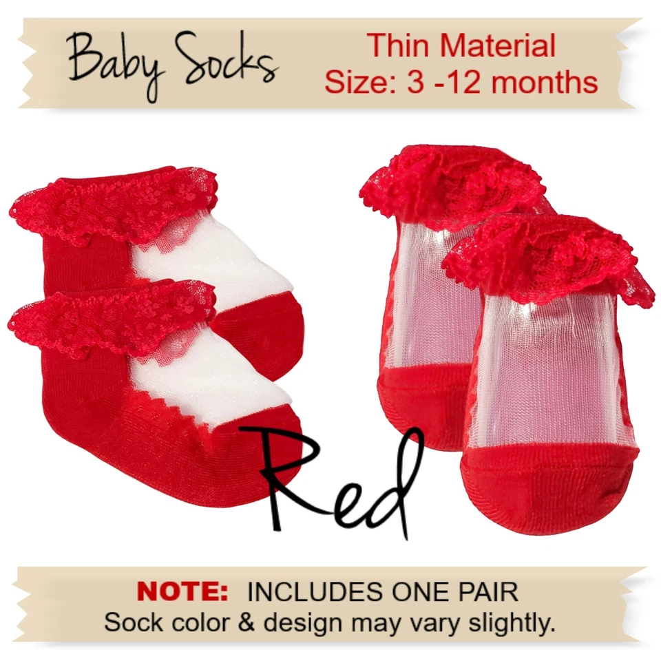 Calcetines de vestir de encaje negros para bebé niña - Calcetines formales para bebé y niño pequeño Foto 1 de 1