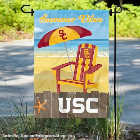 USC Trojans Summer Season Vibes Garden Flag and Yard Banner Cover