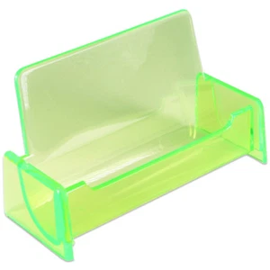 1pc HQ Acrylic Plastic Business Name Card Holder Display Stand (CLEAR GREEN) - Picture 1 of 5