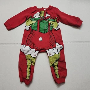 Mameluco bebé The Grinch 12 meses Navidad manga larga - Imagen 1 de 9