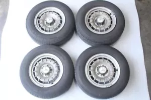 1983 MERCEDES 300SD W126 WHEELS SET 195 70 14 RIMS + MICHELIN TIRES 10/32 TREAD - Picture 1 of 12