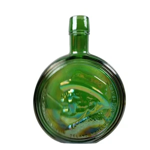 Wheaton Bottle Franklin Delano Roosevelt FDR First Edition Green Carnival Glass - Picture 1 of 6
