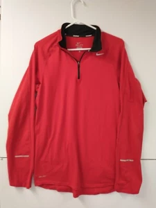 Sudadera roja para hombre Nike Dri-Fit manga larga 1/4 cremallera cuello talla S pequeña - Imagen 1 de 9