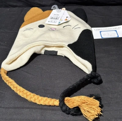 Squishmallows Cam the Cat Beanie Hat Cap w/ Earflaps Fall Winter accessory wear - Image 1 of 4