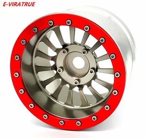 E-VIRATRUE 3.8''Alu Wheel Fits Proline Tire For TRAXXAS Maxx Slash Silver 1pcs - Picture 1 of 22