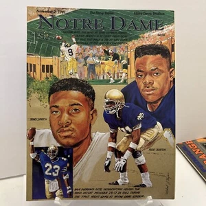 1991 Notre Dame - Navy Football Collage Program November 2 Fighting Irish - Picture 1 of 4