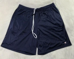 Champion Authentic BLUE Mesh Pull Drawstring Shorts SHIPPED PROMPTLY 💨 - Picture 1 of 8