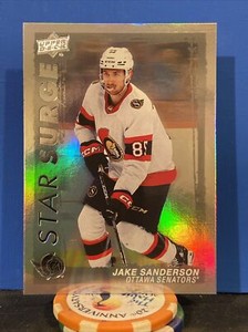 Jake Sanderson 2023-24 Upper Deck Series 1 Star Surge Insert #19 Senators