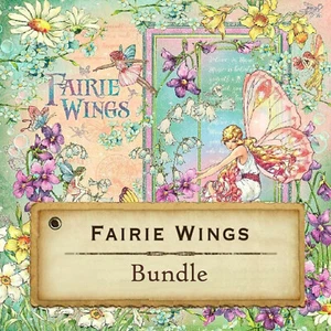 GRAPHIC 45 FAIRIE WINGS BUNDLE ~ 12X12 8X8 PAPER PADS and STICKERS *SHIPS FREE* - Picture 1 of 12