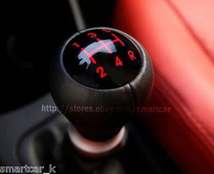 Leather High Glossy Manual Gear Shift Knob for 2016 2017 KIA Picanto Morning - Picture 1 of 3