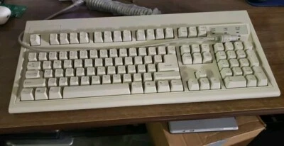 Key Tronic Deluxe Computer Keyboard PS2 Gray PS/2 Coil Cord E03601QLPS2-C - Image 1 of 2