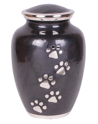 Pet Ashes Urn Cremation Funeral 8"medium Dog Cat Pet Memorial Black Pet Urn - Image 1 of 2