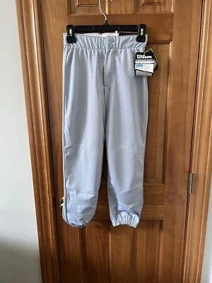 New Wilson Baseball/Softball Pants, Gray  Youth Size Small.  C - Image 1 of 3