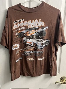 Racing Shirt 2003 Annual Tour Rally Car Sports Car Muscle Mens Brown XS - Picture 1 of 4