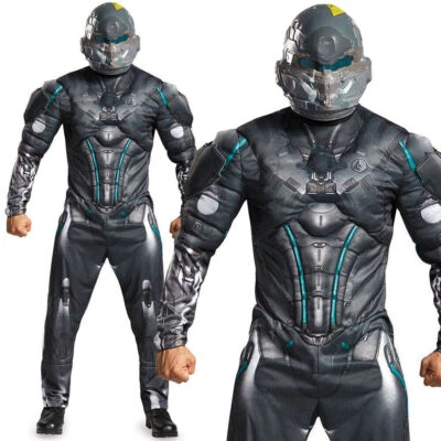 COSTUME HOMME HALO SPARTAN LOCKE DELUXE MUSCLE POITRINE ADULTE COSPLAY ROBE FANTAISIE - Photo 1/4