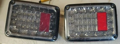 ANZO Smoke LED Tail Lights w LED Eagle Eyes 311203 USA  SET JEEP WRANGLER - Image 1 of 4