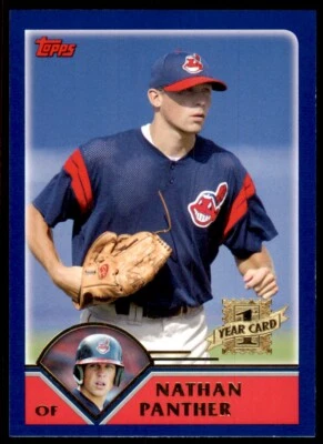 2003 TOPPS TRADED & ROOKIES NATHAN PANTHER CLEVELAND INDIANS #T218 - Image 1 of 2