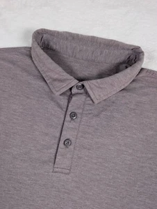 Lululemon Evolution Poloshirt Herren Medium Heather Lila Stretch MÄNGEL - Bild 1 von 10