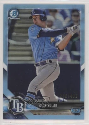 2018 Bowman Draft Chrome Sky Blue Refractor /402 Nick Solak #BDC-46 - Image 1 of 2