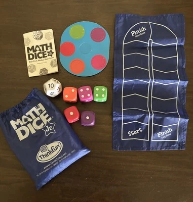 ThinkFun Math Maths Dice Jr  Junior Think Fun Dice Game Travel Mental Strategy - Image 1 of 4