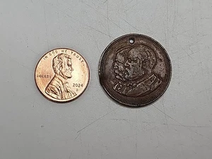 1880 Garfield & Arthur Presidential Campaign Medal Token Union & Shield Back - Picture 1 of 6