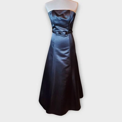 Винтажное черное платье Jessica McClintck для GUNNE SAX без бретелек размер 3/4 женское XS - Изображение 1 из 4