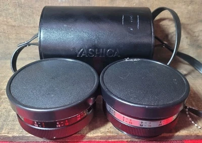 Yashica Yashikor Aux Telephoto and Wide Angle 1:4 Lens Set with Case & Finder - Image 1 of 4