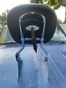 Harley Davidson Heritage Softail Classic Backrest Sissy Bar Passenger Seat - Picture 1 of 8