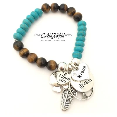 Niece Gift Love You Friendship Bracelet Charm Keepsakes Family Live Your Dream - Image 1 of 4