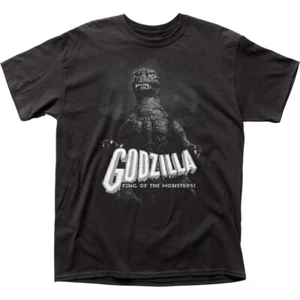 Godzilla B&W King of the Monsters T Shirt Mens Licensed Pop Culture Movie Black - Picture 1 of 2