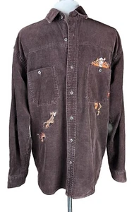 Disney Store (Talla M) Tigger Marrón Pana Abotonada Chaqueta Camisa Cazadora De Colección - Imagen 1 de 11