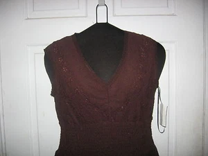 NWT Ladies CHRIS McLaughlin dress Size 6 Brown Lace MSRP $94 - Imagen 1 de 4