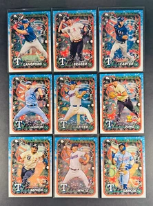 2024 TOPPS HOLIDAY RANGERS TEAM SET! INCL. LANGFORD & CARTER RCS! 9 CARDS TOTAL - Picture 1 of 2