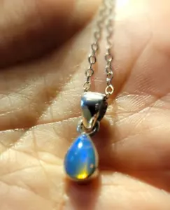 Ethiopian Opal Pendent on .925 SS with SS Chain Included. EOPL561B - Picture 1 of 4