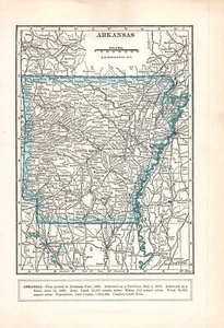 1937 Vintage Atlas Map Page - Arkansas map - Picture 1 of 1