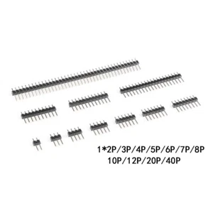 1 Pin - 40 Pin 2.54mm Breakaway Male Header Strip for PCB Breadboard Single Row - Picture 1 of 15