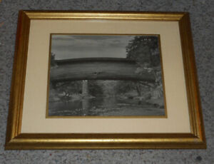 A. Aubrey Bodine ~ Old Humpback Covered Bridge. Vintage Silver B&W Photograph