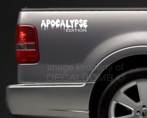 Apocalypse Edition "drip font" decals stickers mud turbo pro diesel zombie 4x4 - Picture 1 of 3