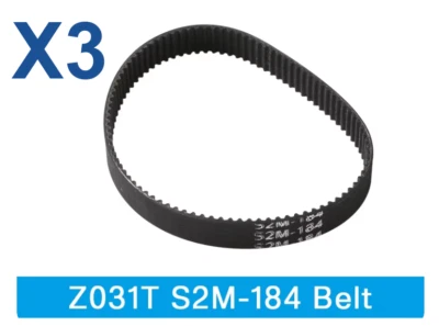 X3 Mini Lathe DIY Machine Motor Drive Belt S2M-184  for 60W motor Zhouyu Z031T - Image 1 of 2