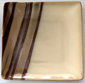 SET OF 3 SANGO AVANTI BROWN SQUARE SALAD PLATES 7 3/4" - Picture 1 of 2