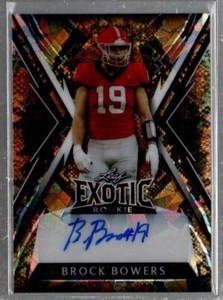 Brock Bowers 2023 Leaf Exotic Multi Sport Rookie Snake Skin Ice Auto 1/1