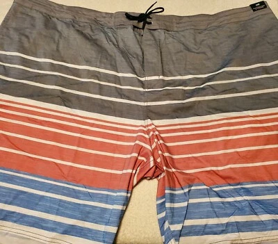 Новый с Ярлыками Roundtree и Йорк тропический плавки Sz 4XB $59 серый, красный, синий и белый - Изображение 1 из 4