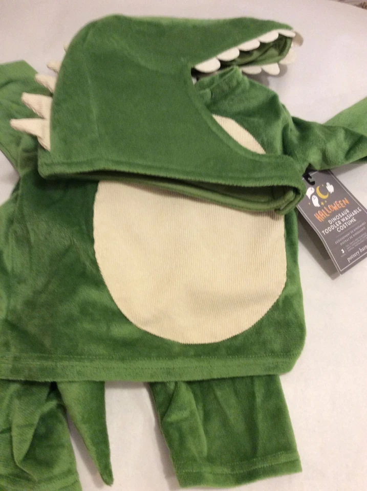 Pottery Barn Kids Dinosaur Washable Toddler Costume 2T Soft Halloween NWT Green - Image 1 of 1